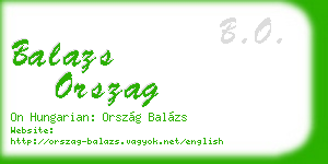 balazs orszag business card