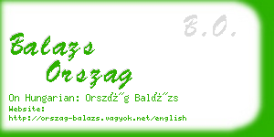 balazs orszag business card